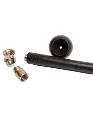 Pipe bois coude métal 18cm 