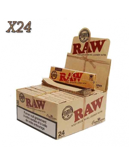 Feuille à rouler slim Raw 2 en 1 par boite