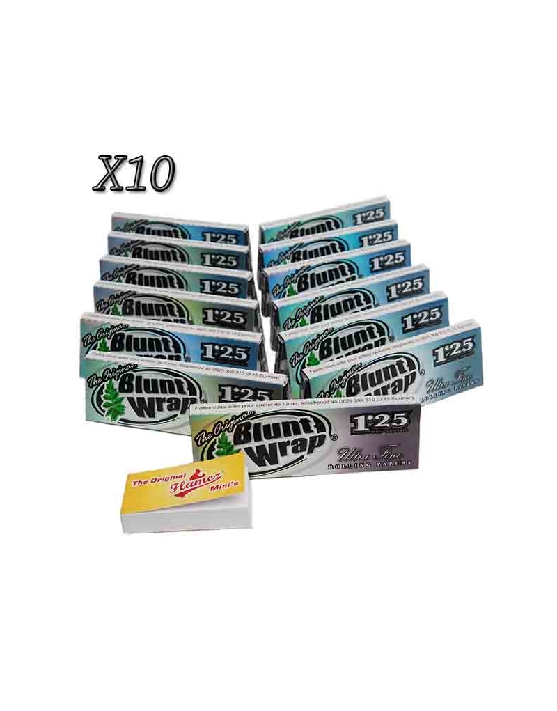 Feuille Blunt Wrap 1/25 Gris par 10