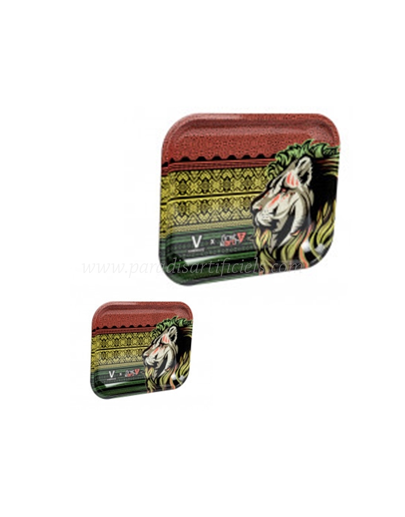 Plateau rasta Lion en métal Plateau rasta Lion en métal